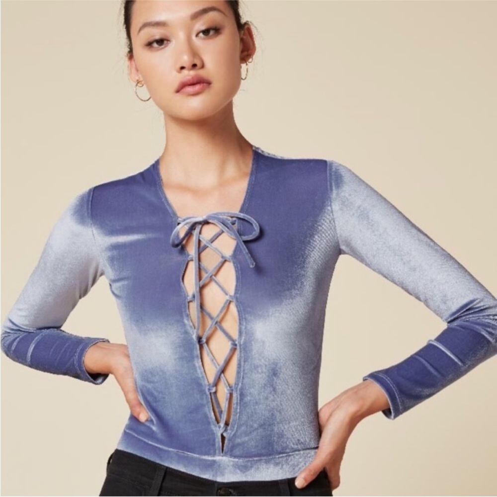 Reformation Velvet Bodysuit S